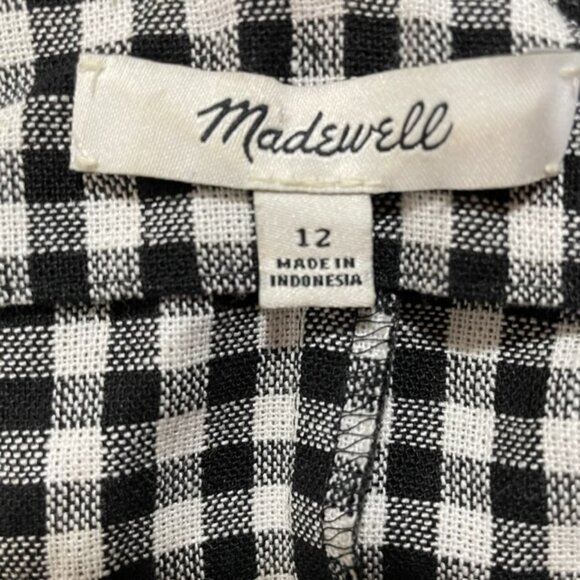 ❤️ MADEWELL Ruffle-Strap Cami Top in Gingham Check - Size 12 - Picture 4 of 4